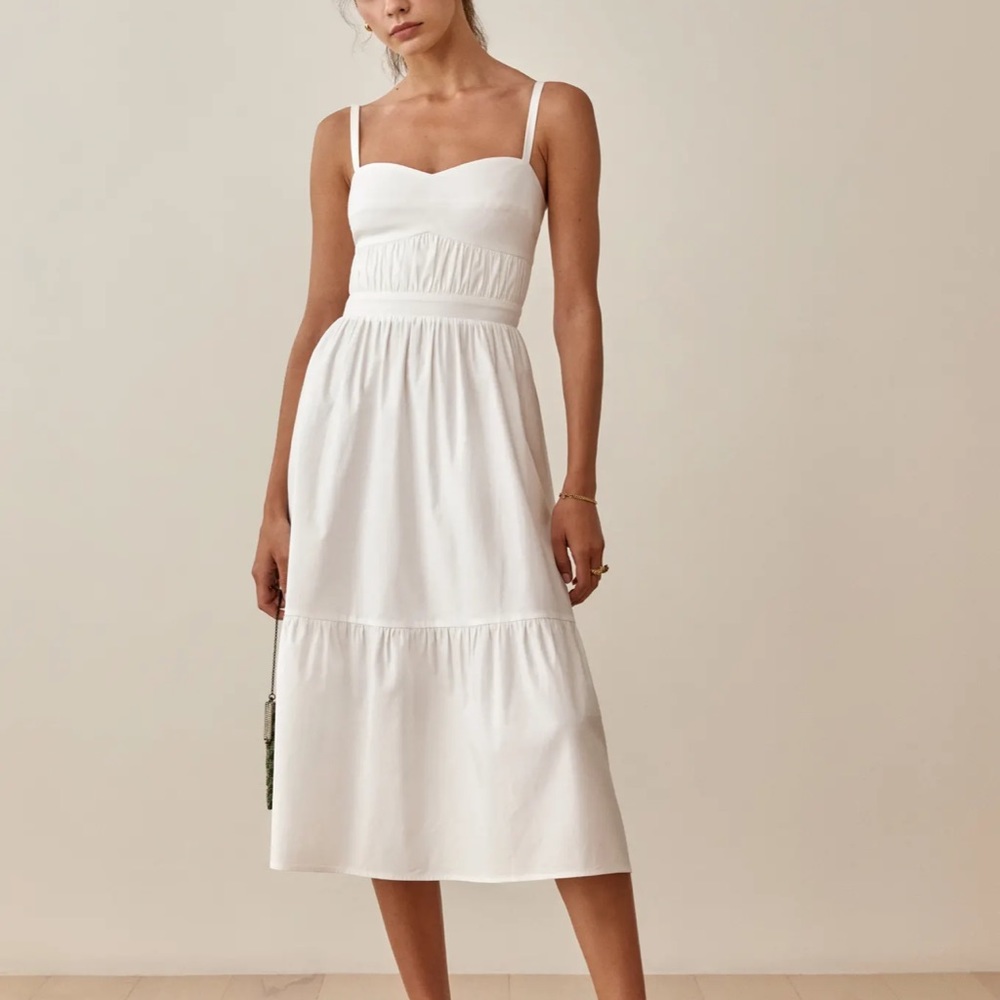 Reformation Lauretta Dress White size 2, worn once